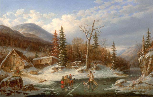 Cornelius Krieghoff Winter Landscape, Laval
